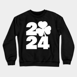 2024 St Patricks Day in White Crewneck Sweatshirt